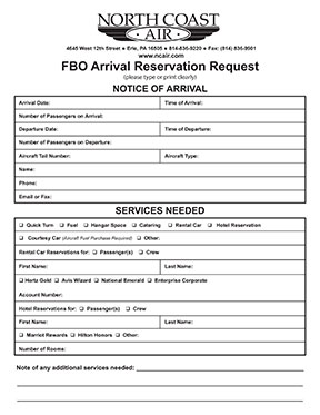 Reservation Form